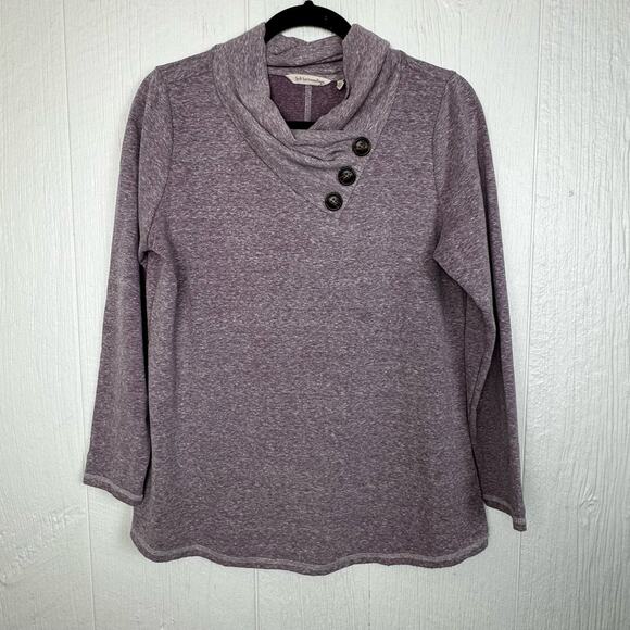 Soft Surroundings Brinley Cowl Neck Knit Pull Over Purple Size Medium Petite - Picture 3 of 9